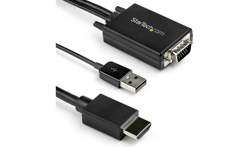 StarTech.com 2m VGA to HDMI Converter Cable with USB Audio Support & Power,