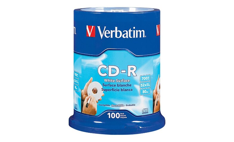 Verbatim - CD-R x 100 - 700 MB - storage media - 94712 - CD-ROMs