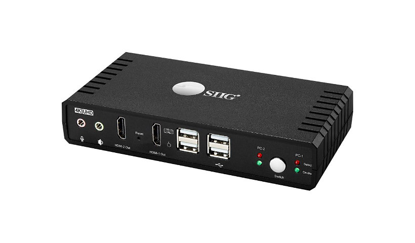 SIIG 2-Port HDMI Dual-Head Console KVM Switch with USB 2.0 - KVM / audio / USB switch - 2 ports - TAA Compliant