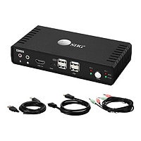 SIIG 2-Port HDMI 2.0 Video Console KVM Switch with USB 2.0 - video/audio/US