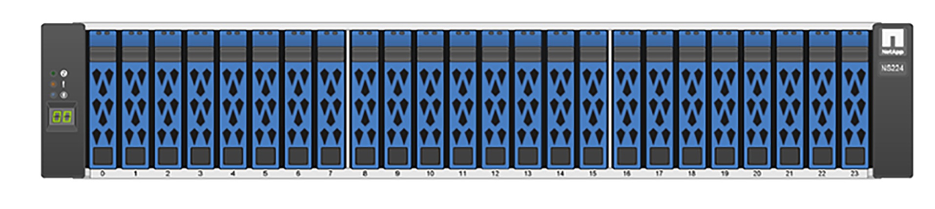 NetApp NS224 2U Chassis with 24x1.9TB NVMe Shelf Encrypt Drive