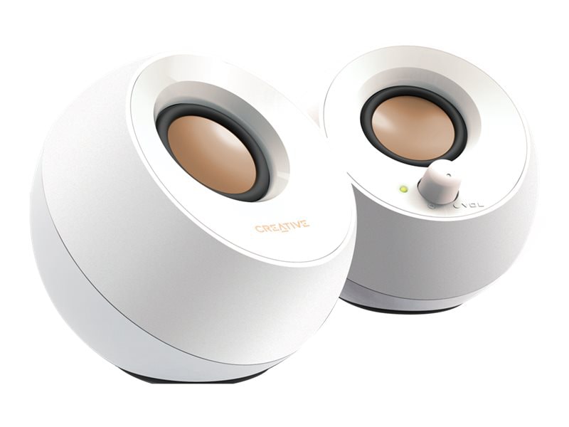Creative Pebble 2.0 Speaker System - 4.4 W RMS - White