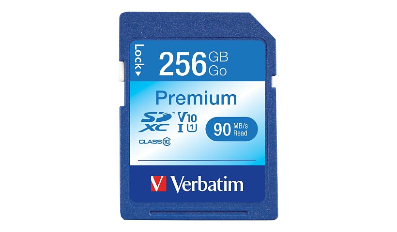 Verbatim Premium - carte mémoire flash - 256 Go - SDXC UHS-I