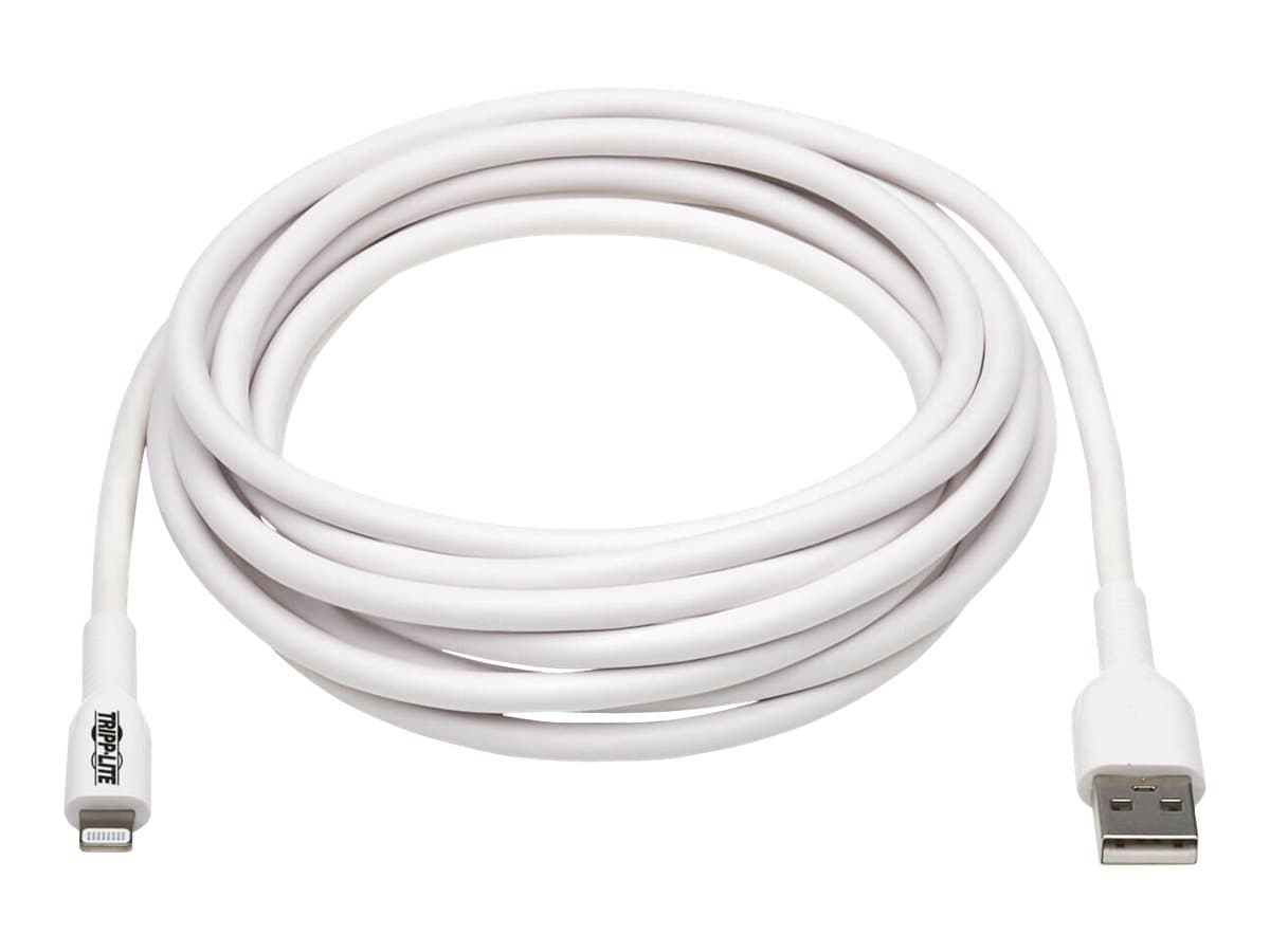 Agnes Gray Poleret Byen Tripp Lite Anti-bacterial USB-A to Lightning Sync/Charge Cable, MFi  Certified - White, M/M, USB 2.0, 3M (9.8 ft.) - - M100AB-03M-WH - USB Cables  - CDW.com