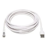 Tripp Lite Safe-IT USB-A to Lightning Sync/Charge Cable Antibacterial 3M