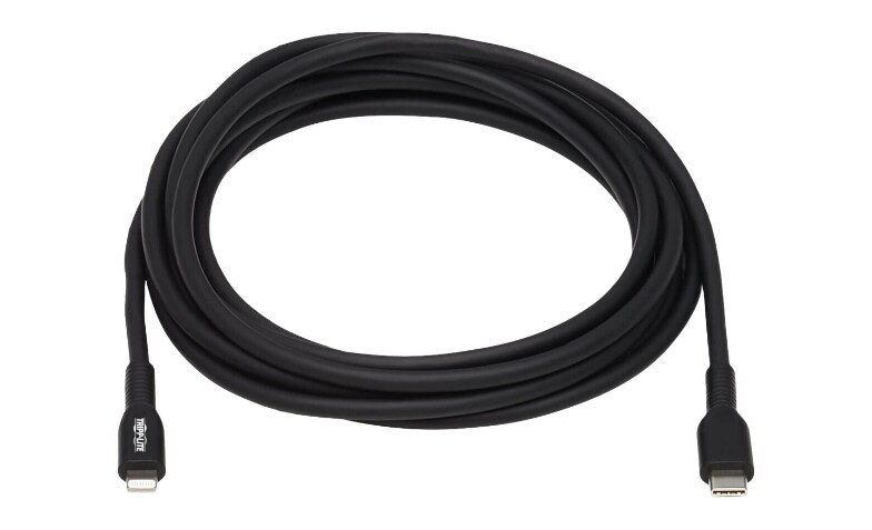 bestyrelse sæt konservativ Tripp Lite USB-C to Lightning Sync/Charge Cable, MFi Certified - USB 2.0,  M/M, 3M (9.8ft) - Lightning cable - Lightning - M102-03M-BK - USB Cables -  CDW.com