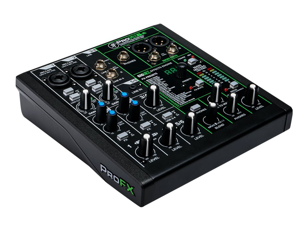 Mackie ProFXv3 Series ProFX6v3 analog mixer - 6-channel