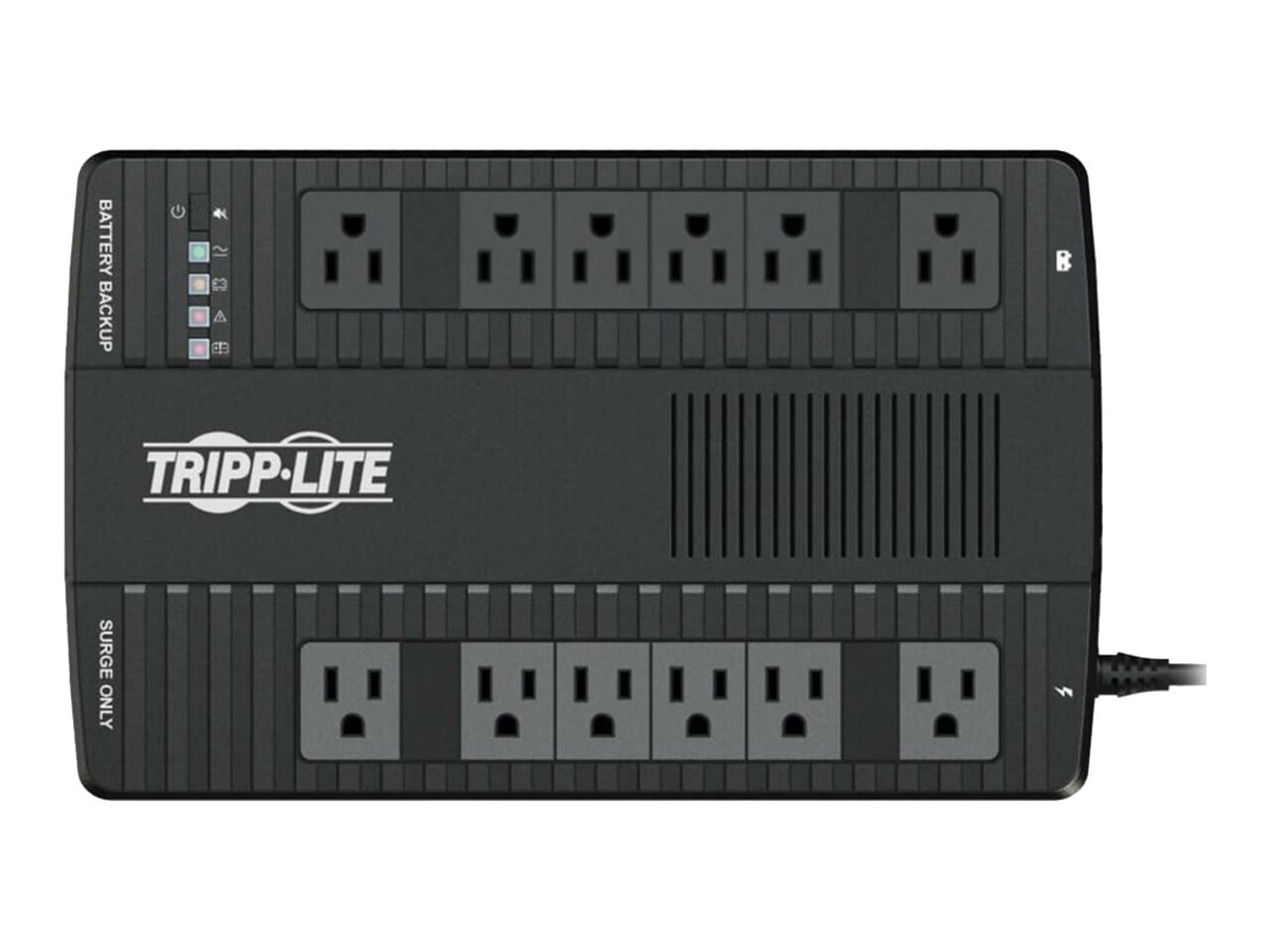 Eaton Tripp Lite Series 750VA 460W 120V Line-Interactive UPS 12 NEMA 5-15R Outlets Double-Boost AVR USB Desk/Wallmount