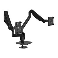 Humanscale M/FLEX M2.1 - mounting kit - for 2 LCD displays - black with black trim