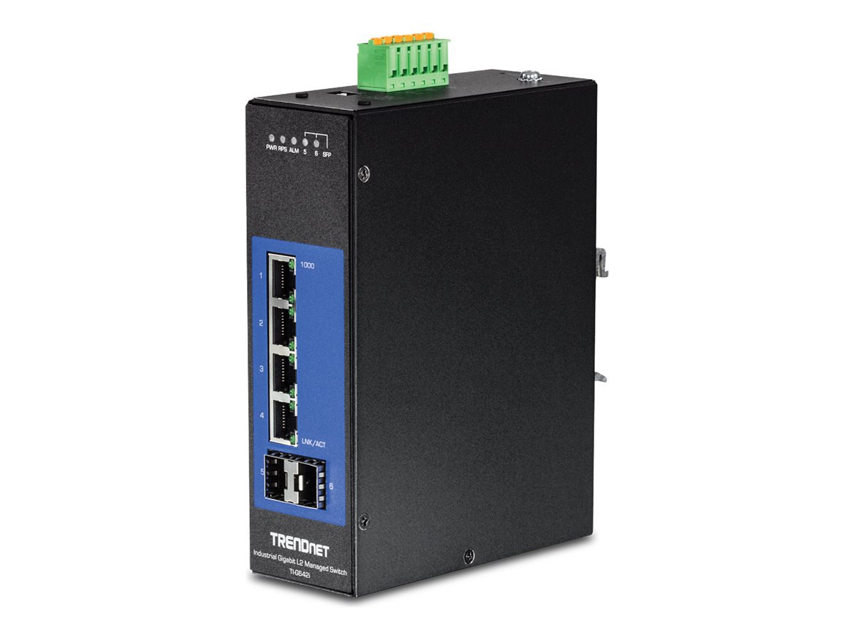 TRENDnet TI-G642I - switch - 6 ports - managed - TAA Compliant