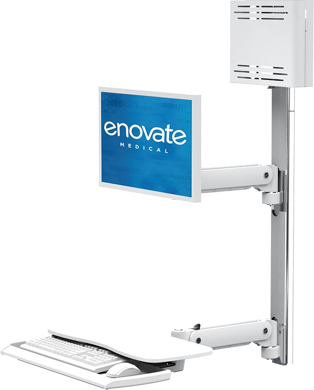 Enovate Medical e997 Dual Arm with CPU Holder and eDesk