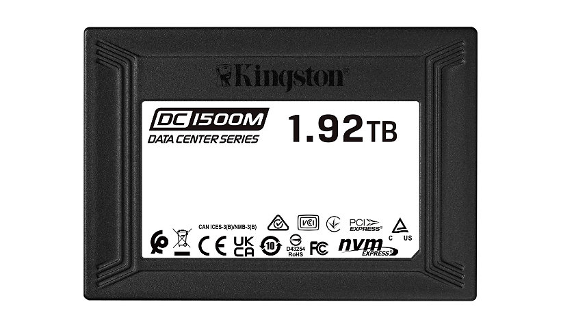 Kingston Data Center DC1500M - SSD - 1.92 TB - U.2 PCIe 3.0 x4 (NVMe)