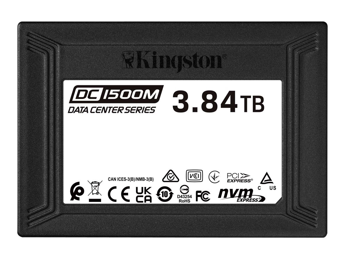 Kingston Data Center DC1500M - SSD - 3.84 TB - U.2 PCIe 3.0 x4 (NVMe)