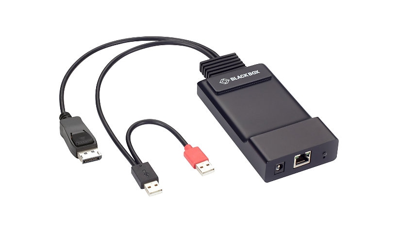 Black Box Zero U DP KVM-over-IP Transmitter – SH, HD, USB DP Audio, 12-in.