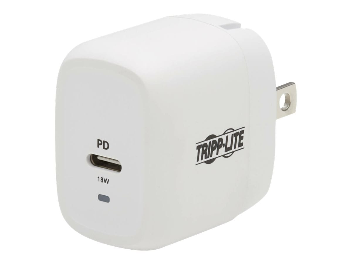 Tripp Lite USB-C Wall Charger Compact with 4 ft. USB-C to Lightning Cable -  GaN Technology, 18W PD Charging, White power - U280-W01-18C1-K - Cell Phone  Accessories 