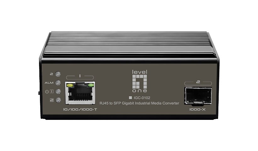 LevelOne IGC-0102 - fiber media converter - 10Mb LAN, 100Mb LAN, GigE