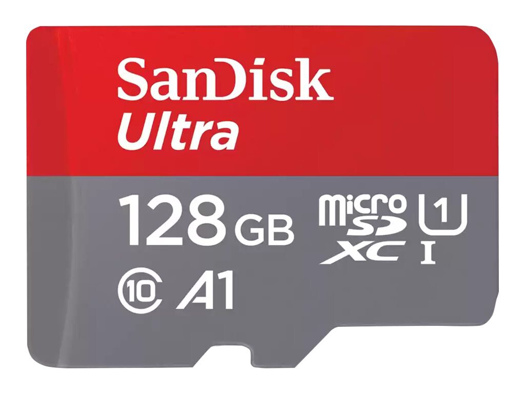 Carte mémoire microSD SanDisk Ultra A1 128 Go Gris et rouge - Carte mémoire  micro SD - Achat & prix