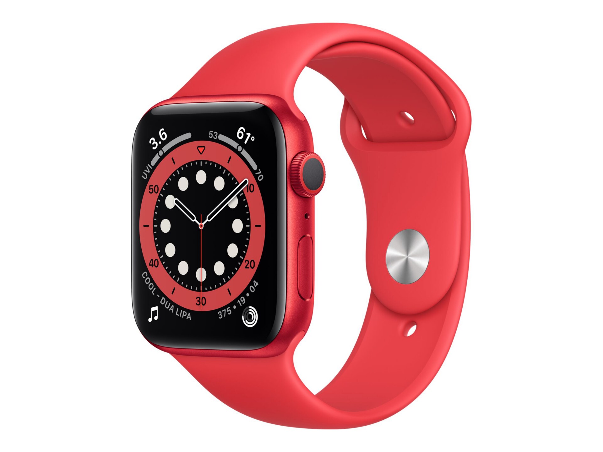 Apple Watch Series 6 (GPS) (PRODUCT) RED - red aluminum - smart watch with sport band - red - 32 GB