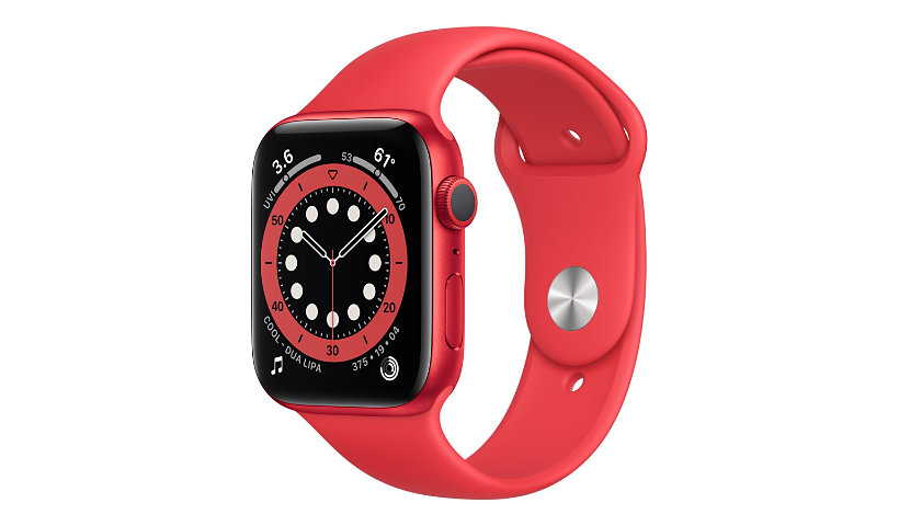Apple Watch Series 6 (GPS) (PRODUCT) RED - red aluminum - smart watch with sport band - red - 32 GB