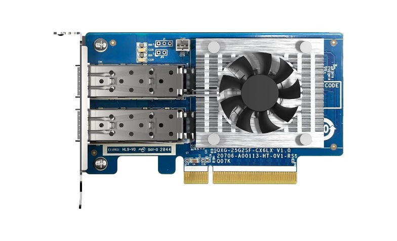 QNAP QXG-25G2SF-CX6 - network adapter - PCIe 4.0 x8 - 25 Gigabit