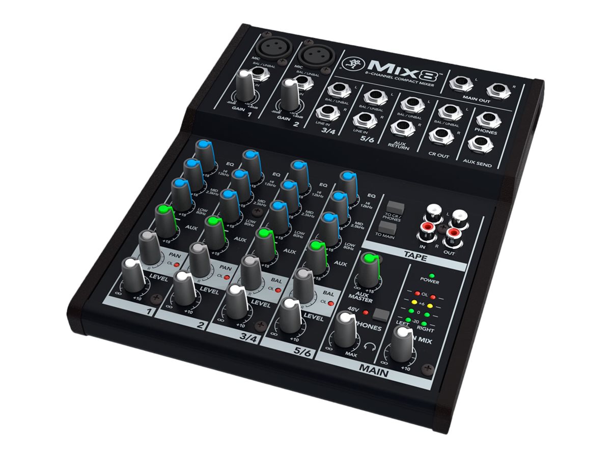 Mackie Mix Series Mix8 analog mixer - 8-channel - 2044095-00 