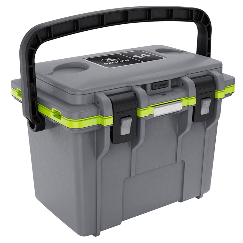 Pelican 14QT Elite Cooler - Dark Gray/Green