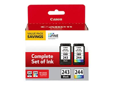 Canon PG-243 / CL-244 Value Pack - 2-pack - black, color (cyan, magenta, yellow) - original - ink cartridge