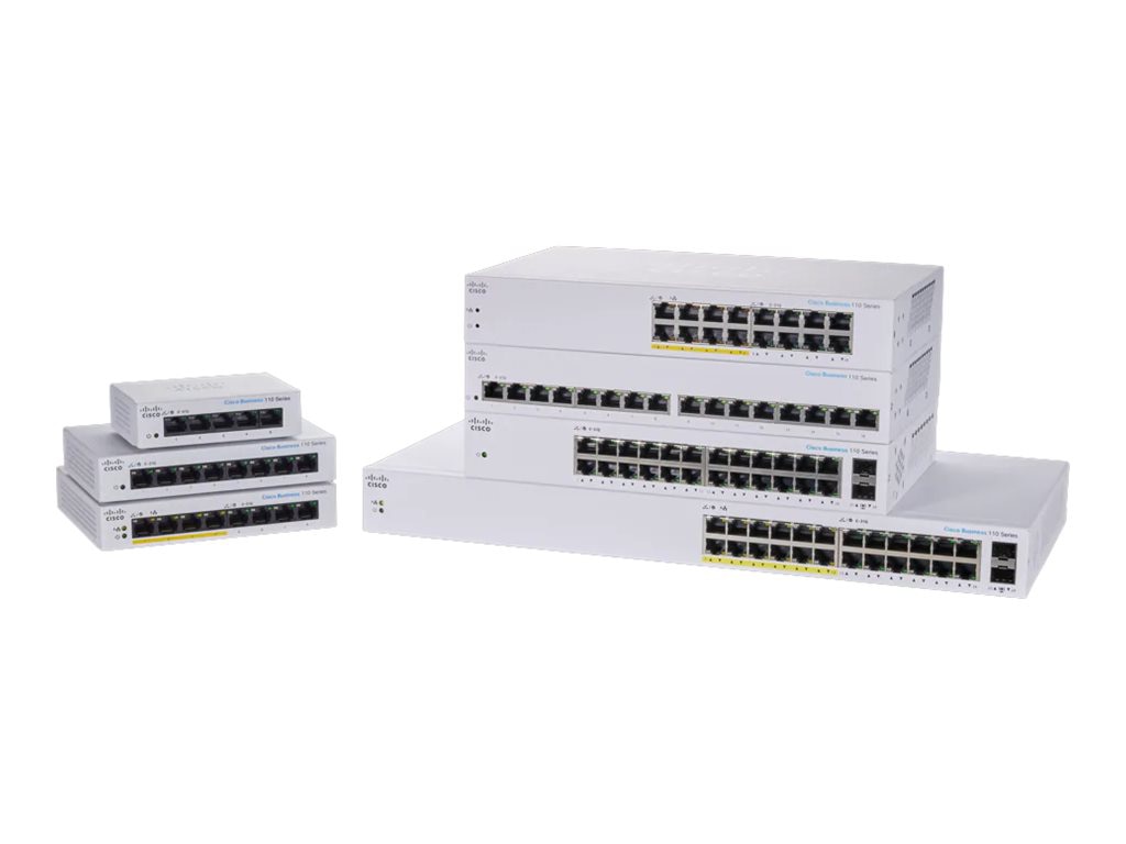 Cisco Business 110 Series 110-8T-D - switch - 8 ports - unmanaged - rack-mo