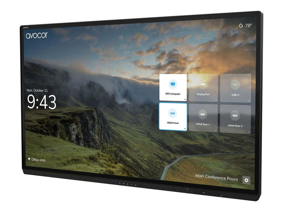 Avocor AVG-7560 G Series - 75" LED-backlit LCD display - 4K - for interactive communication