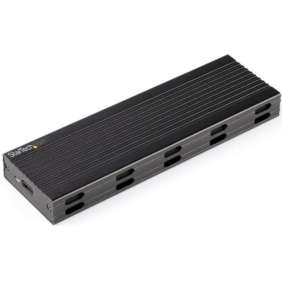 StarTech.com USB-C 10Gbps M.2 PCIe NVMe or M.2 SATA SSD Enclosure - Portable M.2 SSD Aluminum Case