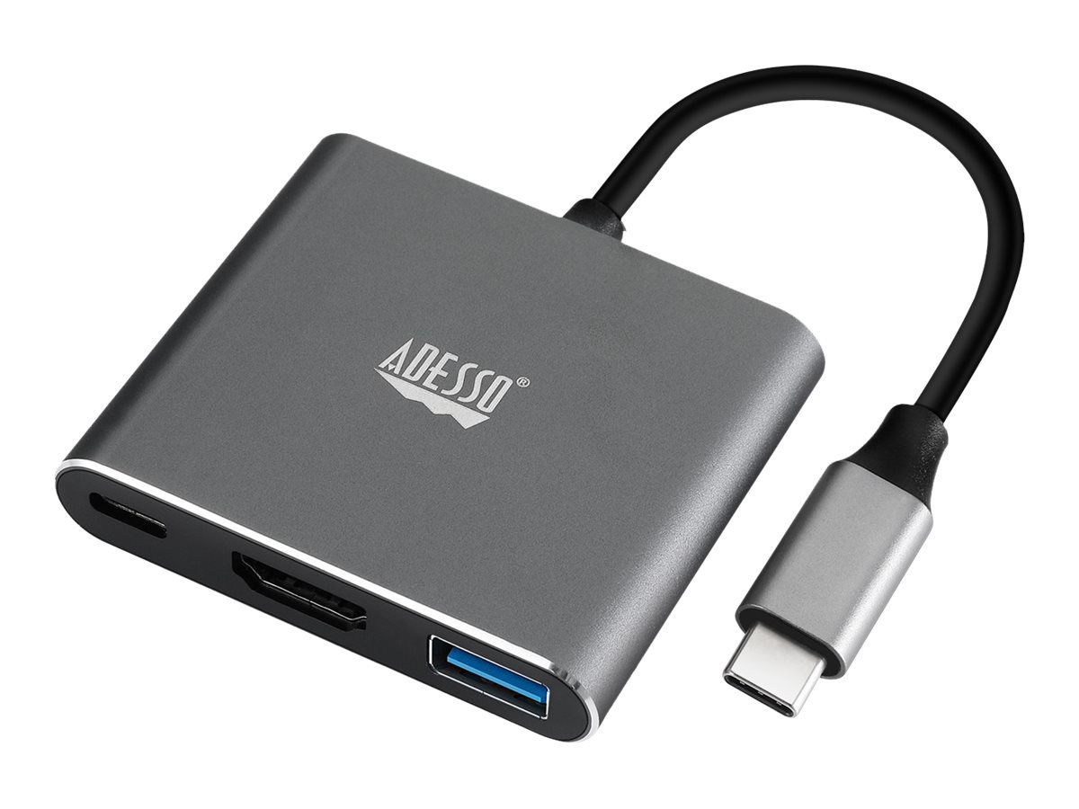 Adesso 3-IN-1 USB-C Multi-Port Docking Station (TAA Compliant)