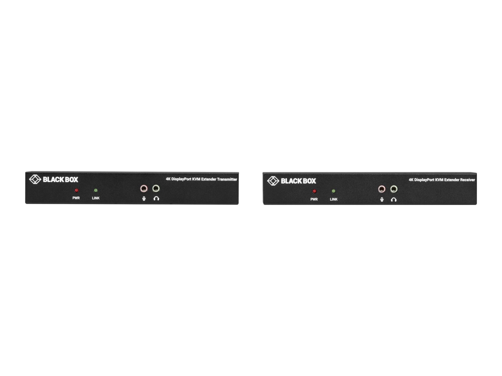 Black Box KVX Series KVM Extender over CATx - 4K, Single-Head, DisplayPort, USB 2.0 Hub, Serial, Audio, Local Video -
