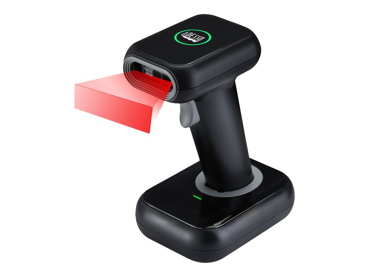 Adesso NuScan 2700R 2D Wireless Barcode Scanner with Charging Cradle
