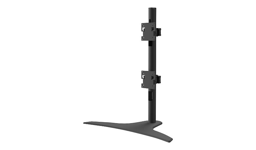 Peerless-AV 1x2 - stand - Free Standing - for 2 curved LCD displays - matte black