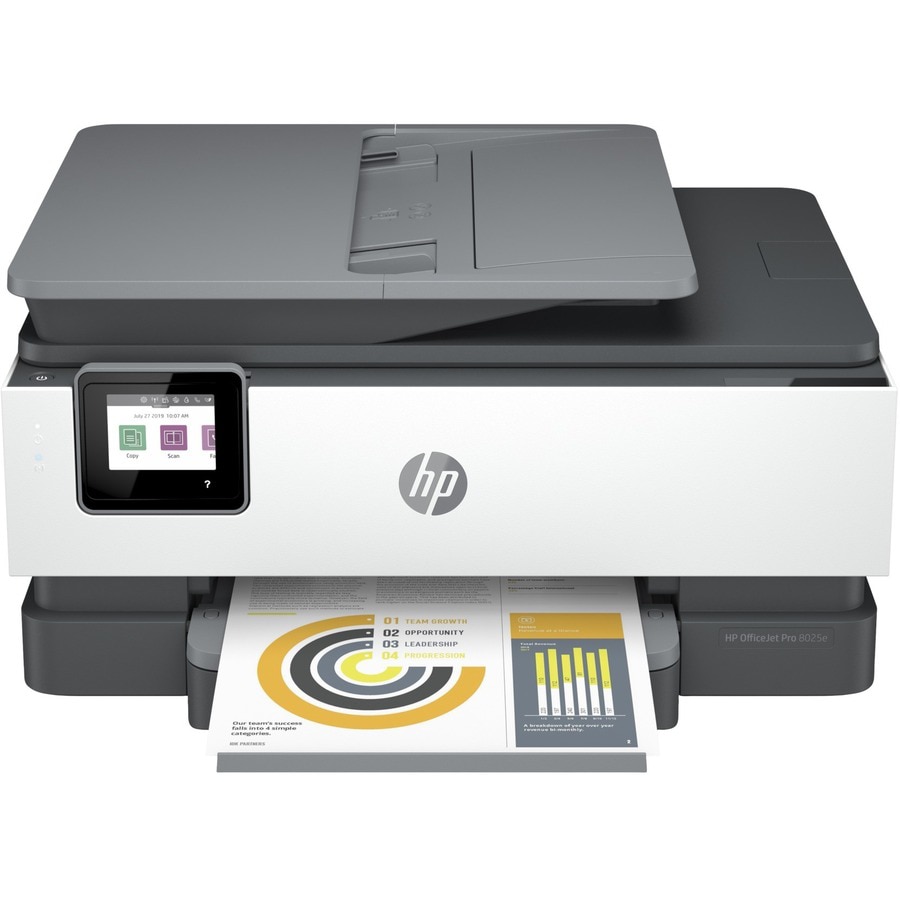 HP Officejet Pro 8025e Inkjet Multifunction Printer-Color-Copier/Fax/Scanner-29 ppm Mono/25 ppm Color Print-4800x1200