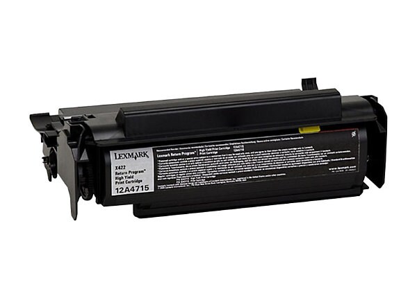 Lexmark Return Program 12A4715 Hi-Yield Black Toner Cartridge