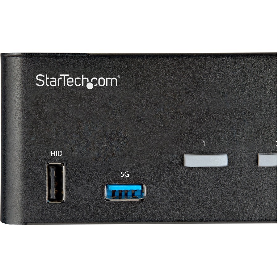 Thumbnail 3 of 6 for StarTech.com 2 Port Dual Monitor HDMI KVM Switch, 4K 60Hz HDMI 2.0 UHD HDR, 2 Port USB 3.0 Hub, 4x USB HID, Audio, TAA