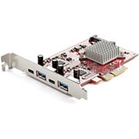 StarTech.com 4-Port USB PCIe Card, 10Gbps 2x USB-C/2x USB-A - 2 Controllers