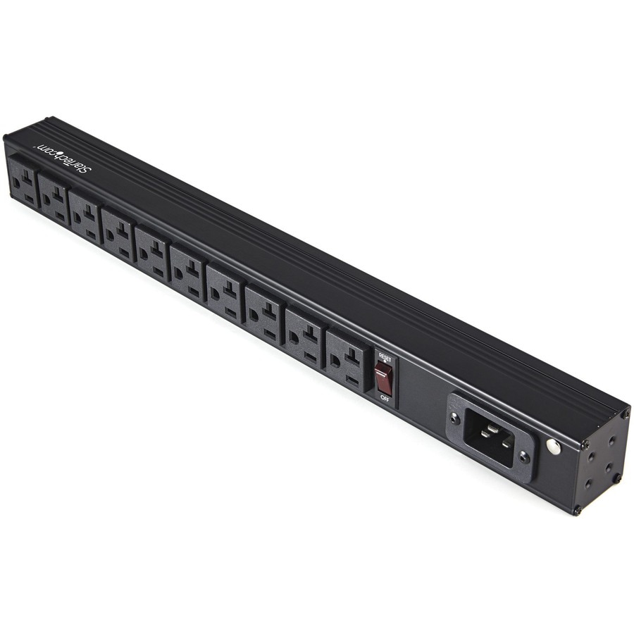 StarTech.com 10 Outlet Rack Mount Power Strip 16A/125V - 1U 19 inch Rackmount PDU - NEMA 5-20P Input