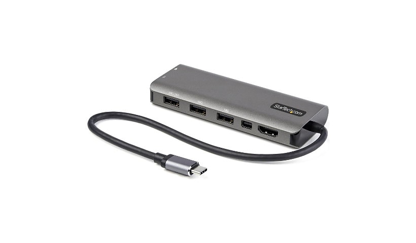 StarTech.com USB C Multiport Adapter - USB-C to HDMI or mDP 4K 60Hz/PD/4x 10Gbps USB Hub - Mini Dock