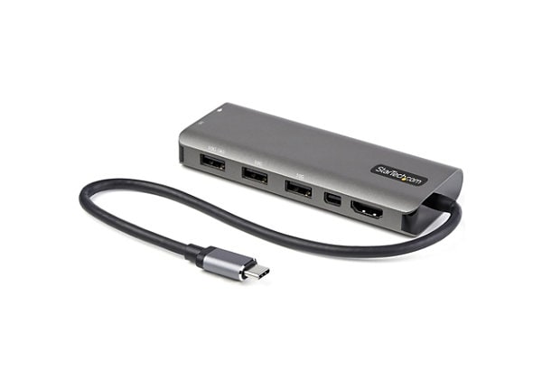 Pig present Tether StarTech.com USB C Multiport Adapter, USB-C to HDMI or mDP 4K 60Hz/PD/4xUSB  - DKT31CMDPHPD - -
