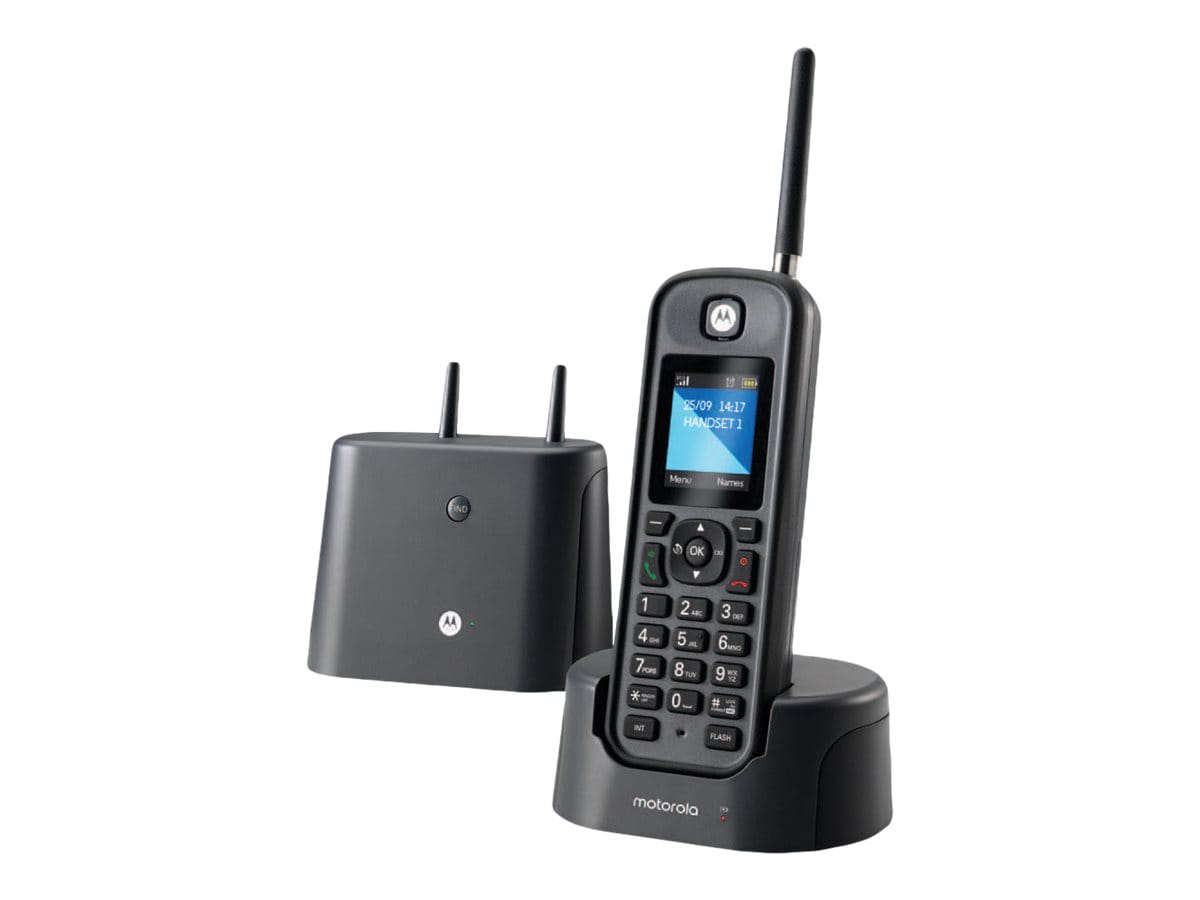 Motorola O211 - cordless phone - answering system with caller ID - 3-way call capability
