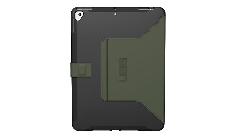 UAG Case for iPad 10.2-in (9/8/7 Gen, 2021/2020/2019) - Scout Black/Olive - flip cover for tablet