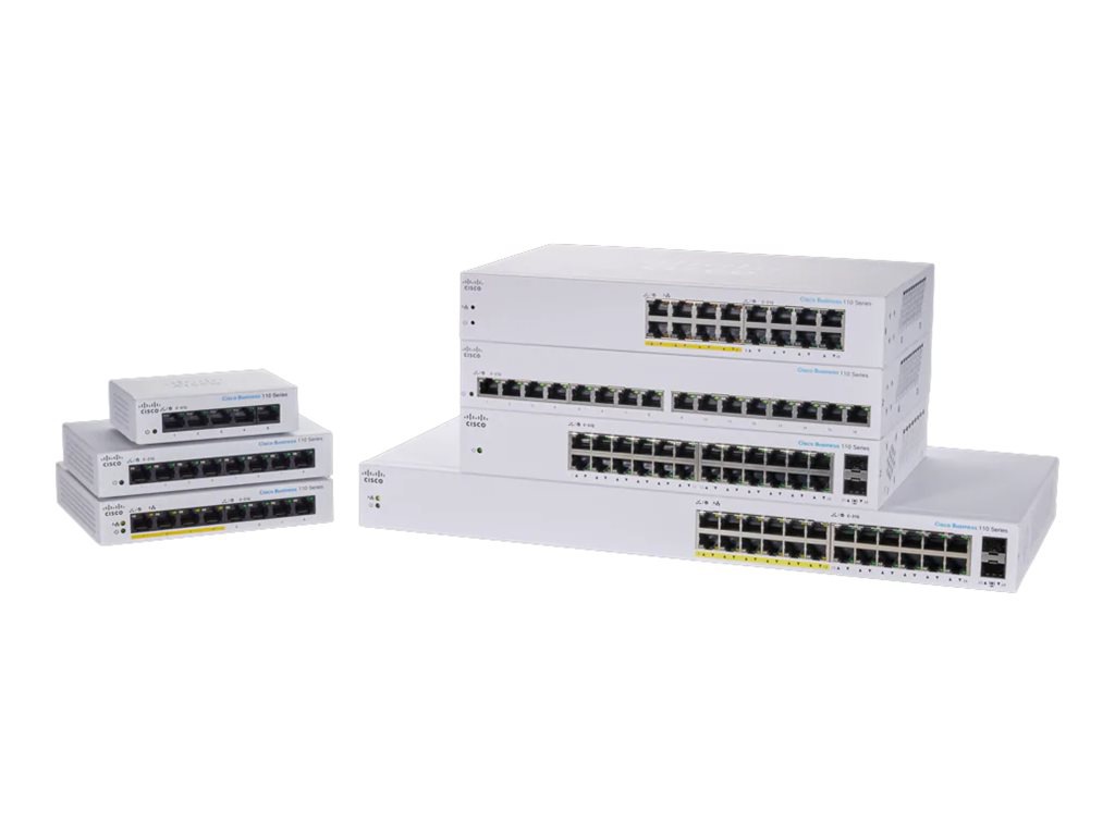 Cisco Business 110 Series 110-24PP - switch - 24 ports - unmanaged - rack-mountable