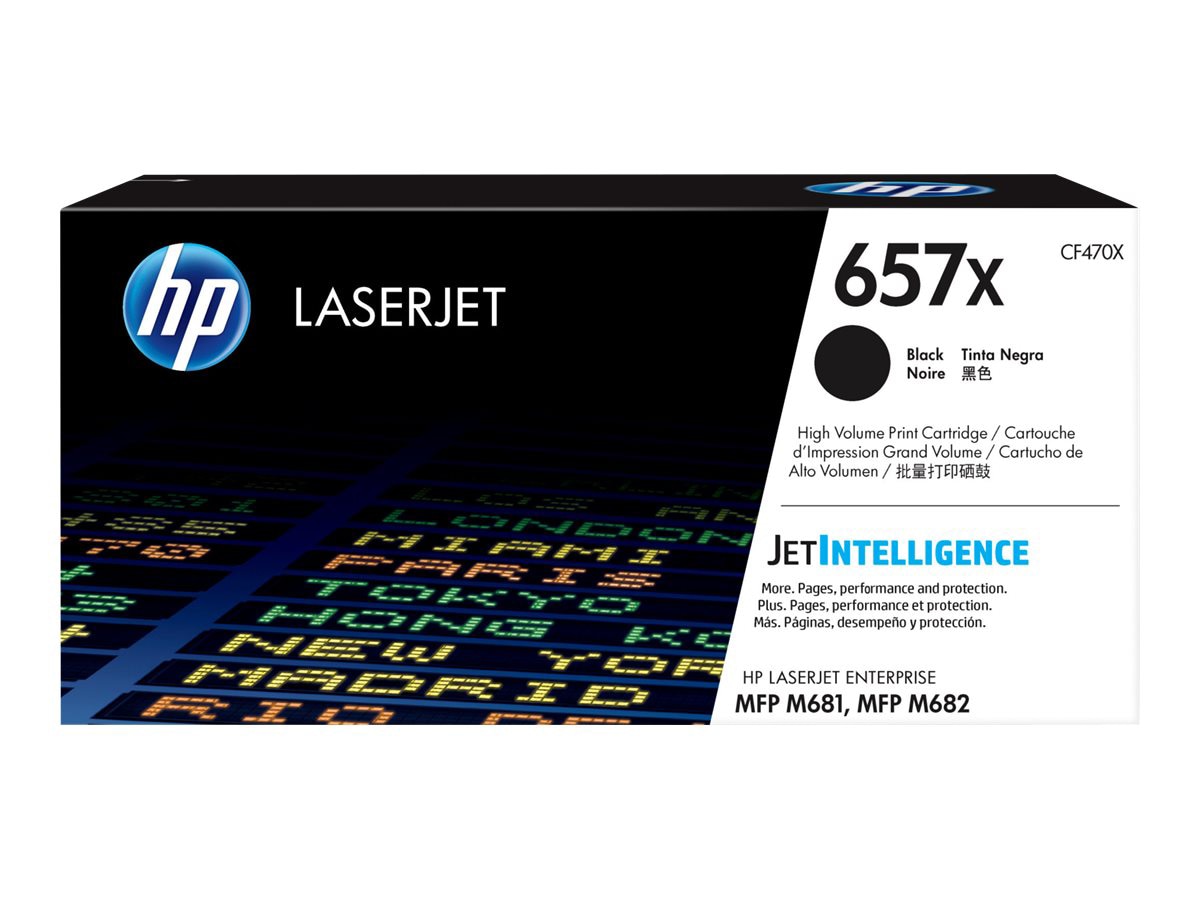 HP 657X - High Yield - black - original - LaserJet - toner cartridge (CF470X)