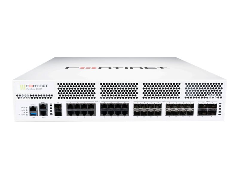 Fortinet FortiGate 2600F - security appliance - with 3 years FortiCare 24X7 Support + 3 years FortiGuard Enterprise