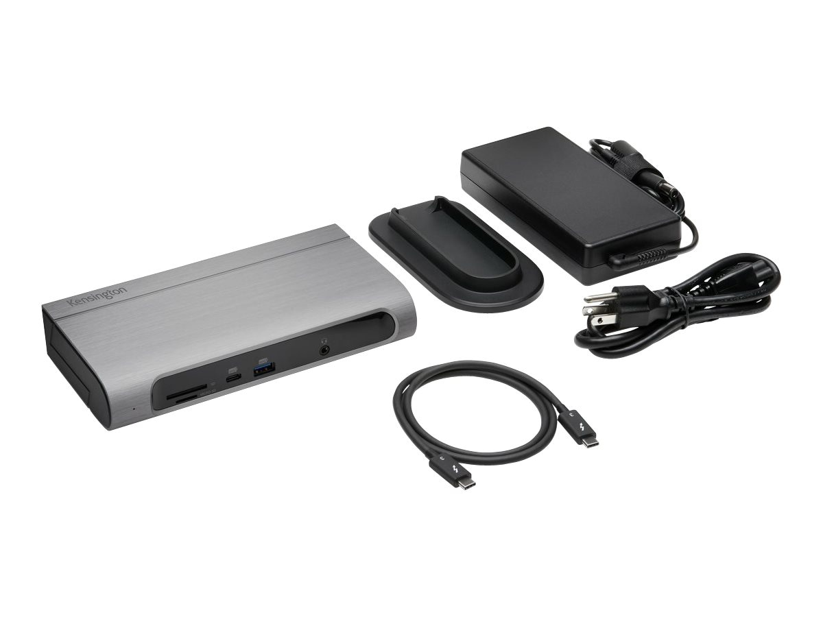 SD5600T Thunderbolt 3 and USB-C Dual 4K Hybrid Docking Station, Black/Silver