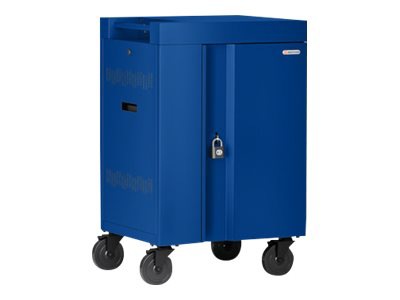 Bretford Cube Mini TVCM24USBC cart - pre-wired - for 24 tablets / notebooks - royal blue