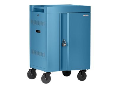 Bretford Cube Mini TVCM24USBC cart - pre-wired - for 24 tablets / notebooks - sky