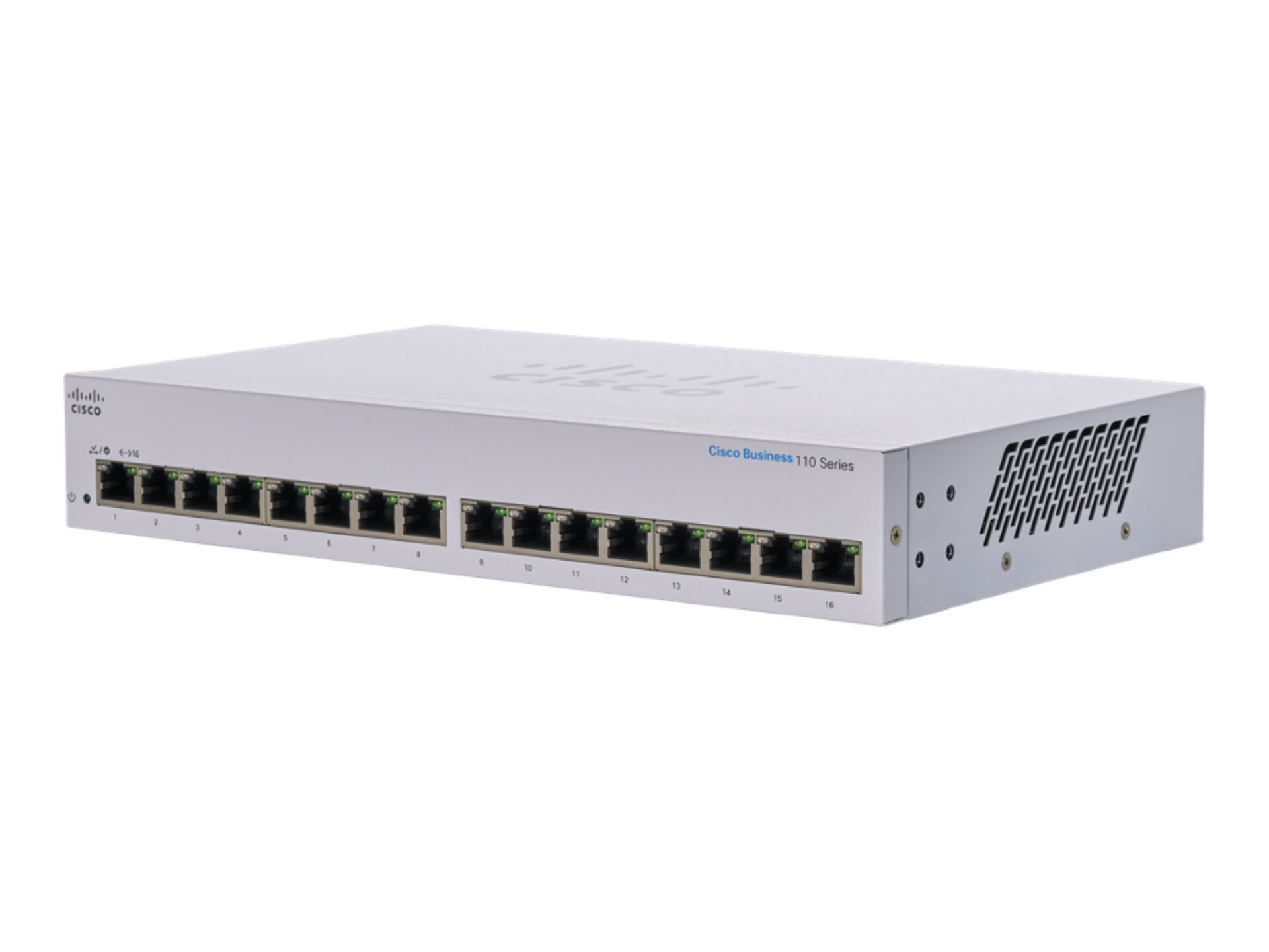 Cisco Business 110 Series 110-16T - switch - 16 ports - unmanaged - rack-mountable